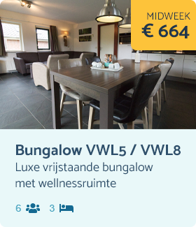 Aanbieding midweek bungalow VWL5/8