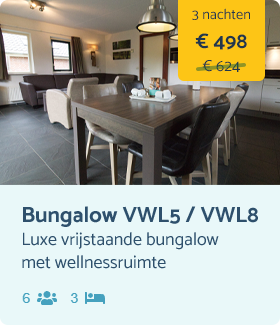 Aanbieding bungalow VWL5 / VWL8 - Weekend