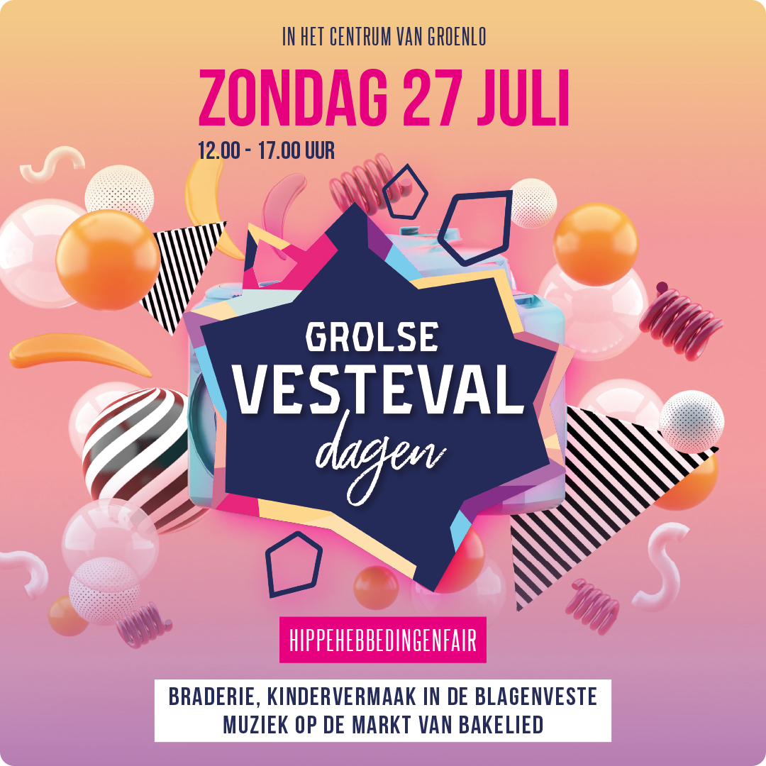 Eerste Grolse Vesteval Dag op 27 juli!
